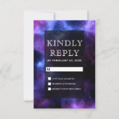 Space Nebula Lila Galaxy UAWG RSVP Karte (Vorderseite)