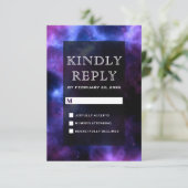 Space Nebula Lila Galaxy UAWG RSVP Karte (Stehend Vorderseite)