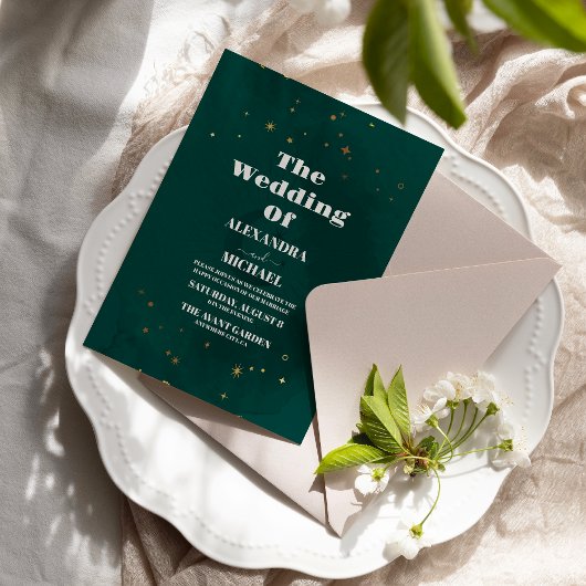 Space Nebula Maroon Galaxy Hochzeit Einladung