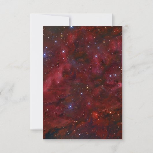 Space Nebula Maroon Galaxy UAWG RSVP Karte (Rückseite)