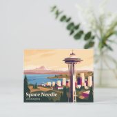Space Needle Washington Postkarte (Stehend Vorderseite)