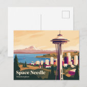 Space Needle Washington Postkarte (Vorne/Hinten)