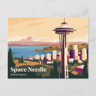 Space Needle Washington Postkarte