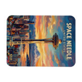 Space Needle Washington State Magnet (Horizontal)