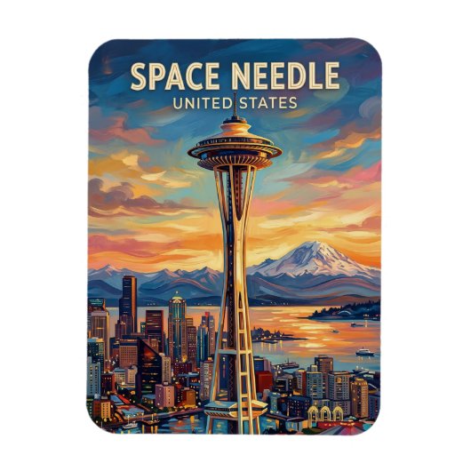 Space Needle Washington State Magnet (Vertikal)