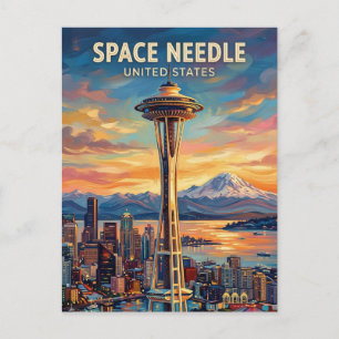 Space Needle Washington State Postkarte