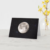 Space Night Sky Moon Karte (Gelbe Blume)