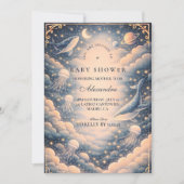 Space Ocean Whales Baby Shower Einladung (Vorderseite)