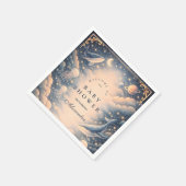 Space Ocean Whales Baby Shower Serviette (Ecke)