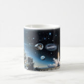Space Oddity — Raketenstart & Kosmos-Tasse Kaffeetasse (Mittel)