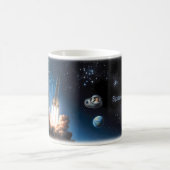 Space Oddity Raketenstart Starfield Tasse (Mittel)