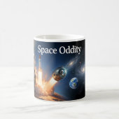 Space Oddity Weltraumstartposter Kaffeetasse (Mittel)