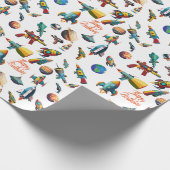 Space Odyssey Geburtstag Geschenkpapier (Ecke)