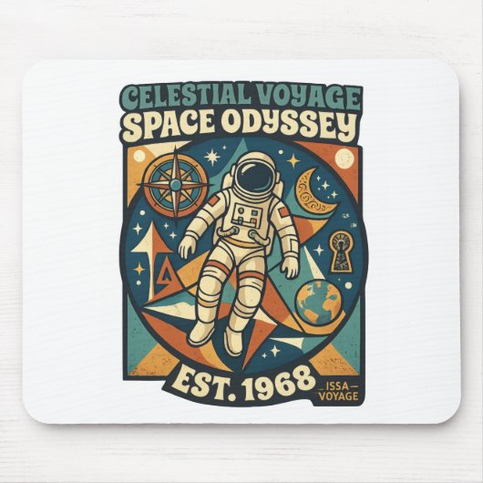 Space Odyssey – Kosmisches Abenteuer für Weltrauml Mousepad (Vorne)