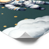 Space One Birthday Welcome Poster (Ecke)