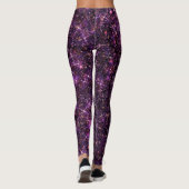 Space Opera Lila Galaxy Glitzer CUSTOM Leggings (Rückseite)