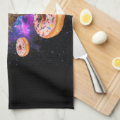 Space Otter Riding Dinosaur T-Rex Donuts Geschirrtuch (Viertel Falte)