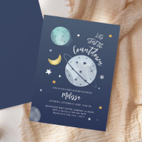 Space Outer Boy Baby Duschkabine Moon Stars