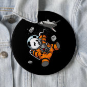 Space Panda Bear Astronaut Galaxy Kosmische Tier Button (Beispiel)