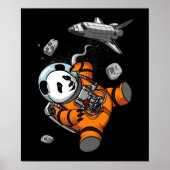 Space Panda Bear Astronaut Galaxy Kosmische Tier Poster (Vorne)