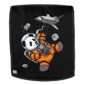 Space Panda Bear Astronaut Galaxy Kosmische Tier Rucksack (Abnehmbare Front)