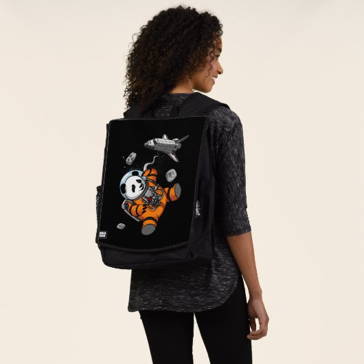Space Panda Bear Astronaut Galaxy Kosmische Tier Rucksack (Ausgewaschen)