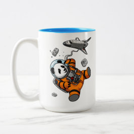 Space Panda Bear Astronaut Galaxy Kosmische Tier Zweifarbige Tasse