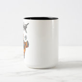 Space Panda Bear Astronaut Galaxy Kosmische Tier Zweifarbige Tasse (Mittel)