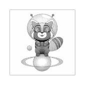 Space Panda Chippy! Gummistempel (Prägung)