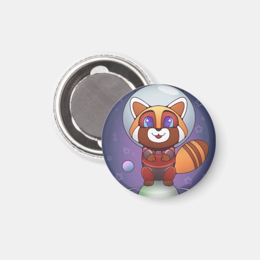 Space Panda Chippy! Magnet (Vorderseite/Rückseite)