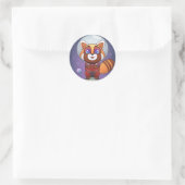 Space Panda Chippy! Runder Aufkleber (Tasche)