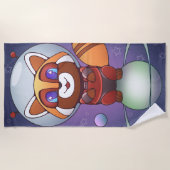 Space Panda Chippy! Strandtuch (Vorderseite)