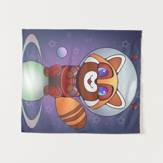 Space Panda Chippy! Wandteppich (Vorderseite (Horizontal))