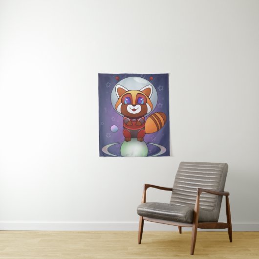 Space Panda Chippy! Wandteppich (Beispiel)