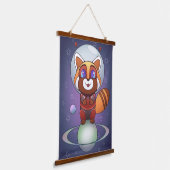 Space Panda Chippy! Wandteppich Mit Holzrahmen (Gewinkelt)