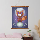 Space Panda Chippy! Wandteppich Mit Holzrahmen (Schlafzimmer)