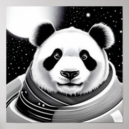 Space Panda Poster