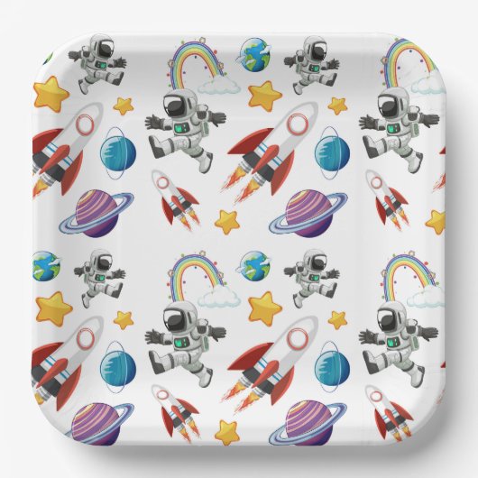 Space Pappteller (Vorderseite)