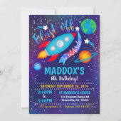 Space Party Einladung Boy (Vorderseite)