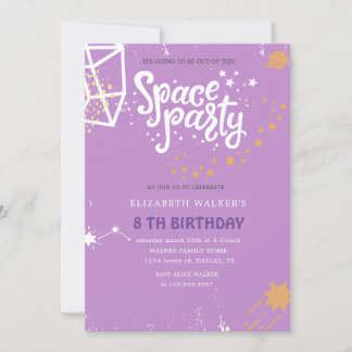 Space Party | Einladung zum Geburtstag