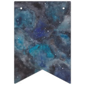 Space Party Galaxy Personalisiert Blue Wimpelkette (Zweite Fahne)