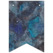 Space Party Galaxy Personalisiert Blue Wimpelkette (Erste Fahne)