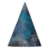 Space Party Hat Individuelle Name Galaxy Stars Partyhütchen (Links)