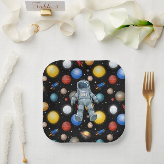 Space Party  Pappteller (Hochzeit)