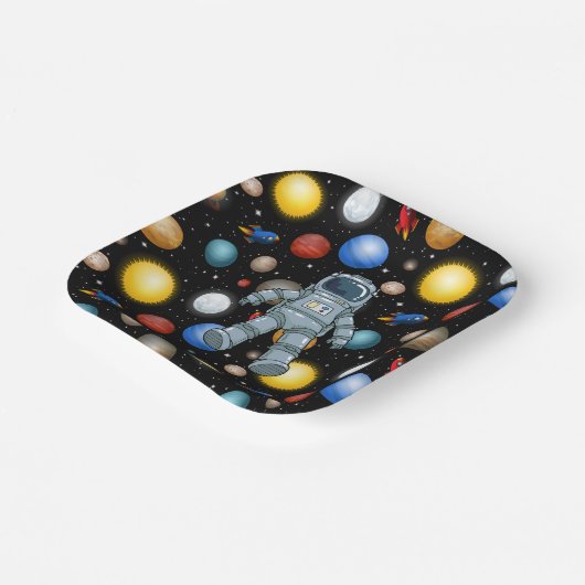 Space Party Pappteller (Gewinkelt)