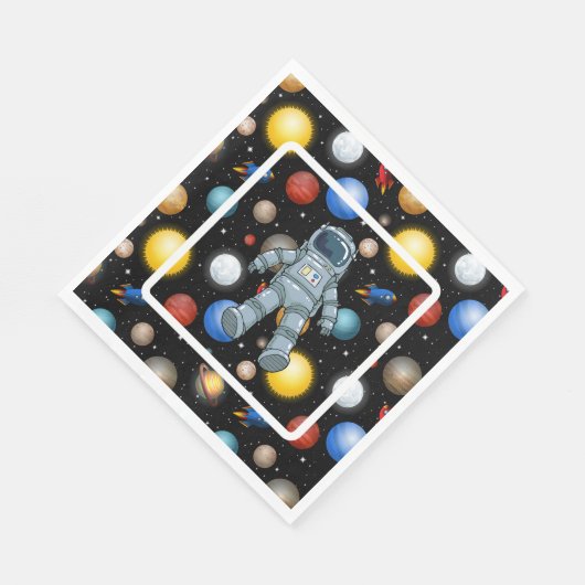 Space Party  Serviette (Ecke)