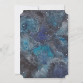 Space Party Watercolor Personalisierter Kindergebu Einladung (Rückseite)