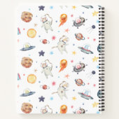 Space Pattern Baby Shooting Geschenkliste Notizblock (Rückseite)