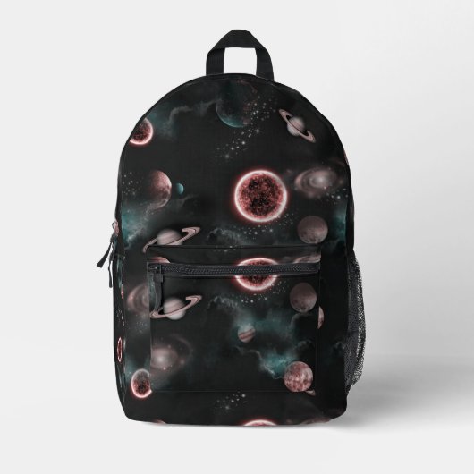 Space Pattern Bedruckter Rucksack (Vorderseite)