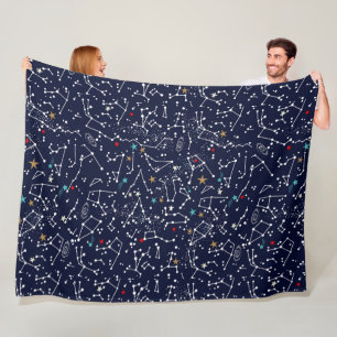 Space Pattern Fleece-Decke Fleecedecke